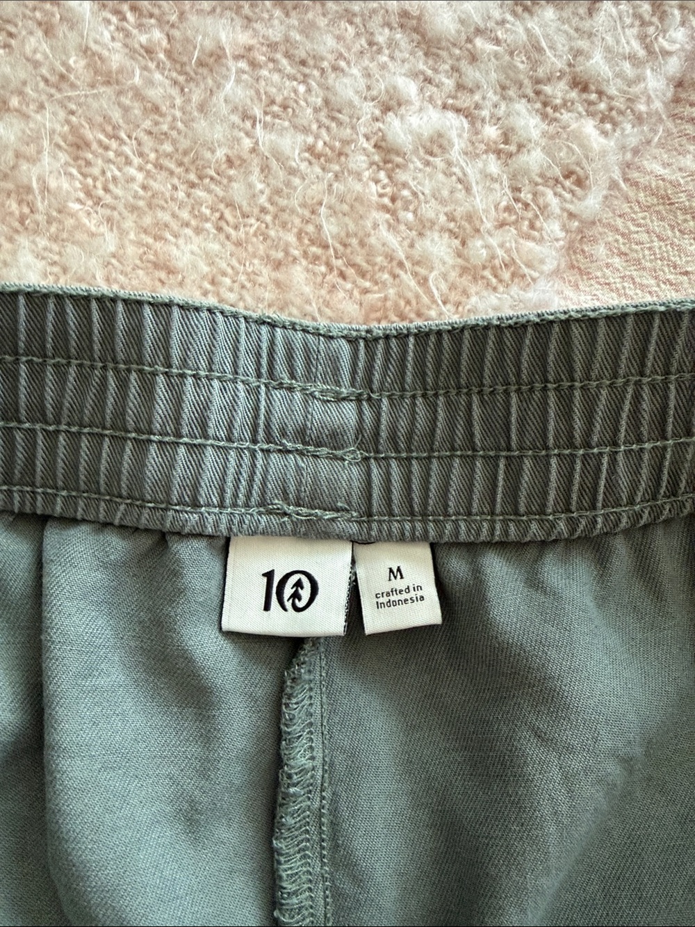tentree Women's Wide Leg Elastic Waist Pants - Sage - Picture 2 of 8